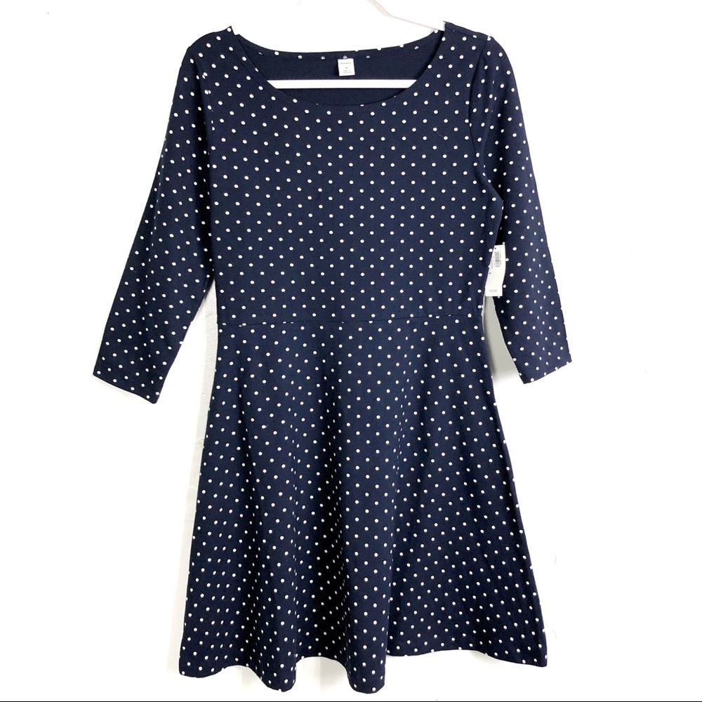 CLOSET CLOSING Old Navy Blue White Polka Dot Dress